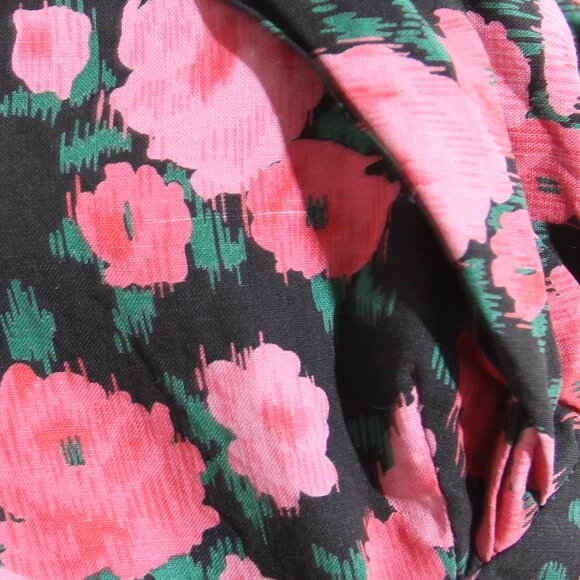 Jerry Gilden Spectator Vintage Floral Midi Dress Drop Waist Sleeveless Pink 1960 - Picture 10 of 15